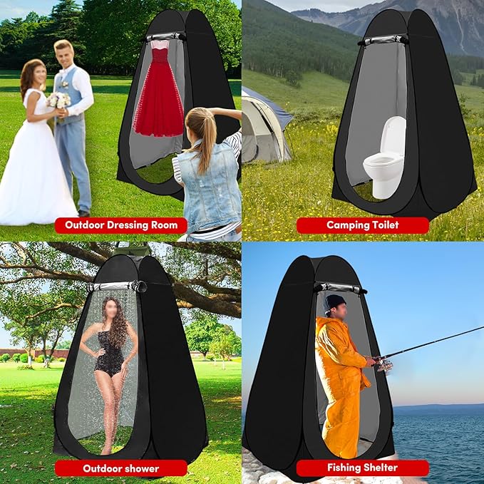 Pop Up Privacy Tent Shower Tent Changing Tent Portable Outdoor Camping Bathroom Toilet Tent Changing Dressing Room Privacy Shelters Room for Hiking and Beach Sun Shelter Picnic Fishing- Waterproof