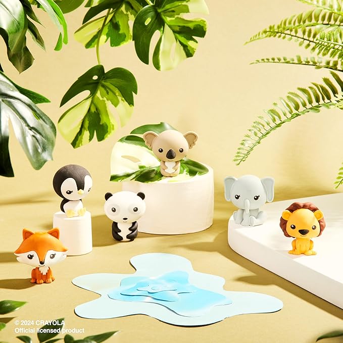 Crayola ImagiPals Surprise Animal Toy Eggs - 2 Pack, Collectable Animal Eraser for Kids, Mystery Toy for Kids, Gifts for Boys & Girls, 3+