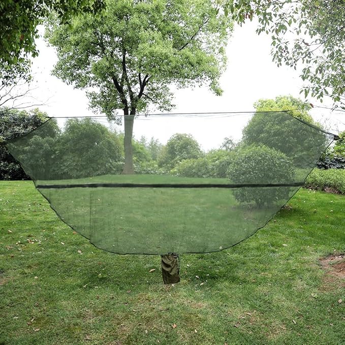 Hammock Mosquito Net, Extra Large Opening,Camping & Hiking Accessory,Anti-Mosquito Protection,Lightweight & Portable,Compatible with Most Hammocks.