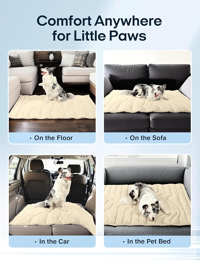 ZonLi Dog Cooling Mat, 59" x 40"Extra Large, Reversible Cooling Pad for Dogs & Cats (Cool & Warm), Durable & Machine Washable, Pet Mat for Crate, Kennel, Bed, Sofa, Glacier Pink