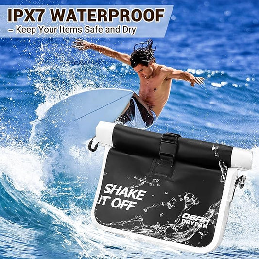 Waterproof Bag, Waterproof Shoulder Bag, Airtight Dry bag, Floating Waterproof Pouch with Adjustable Strap, Waterproof Bag for Kayaking, Swimming, Snorkeling, Boating