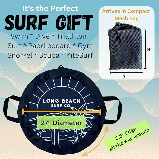 Wetsuit Changing Mat | Surf Mat | Waterproof DryBag | Drawstring Wet Bathing Suit Bag | Surfing Changing Mat | Wetsuit Bag | Wetsuit Mat