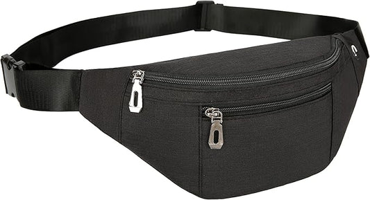Fanny Pack for Men & Women, Fashion Waterproof Waist Packs with Adjustable Belt, Casual Bag Bum Bags for Travel Sports Running.