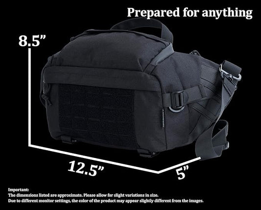 Tactical Sling Backpack Crossbody EDC Pack MOLLE Satchel Bag for Travel, Work, Camping and Hiking 8Liter