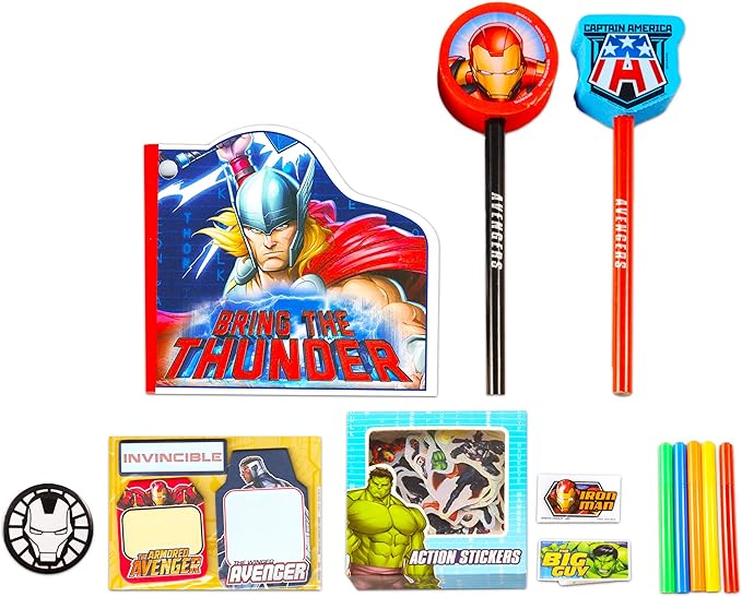 Marvel Avengers Activity Set for Kids - Ultimate Superhero Arts and Crafts Bundle with Activity Book, Pads, Stickers, and More