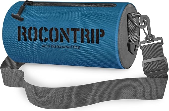 ROCONTRIP Crossbody Waterproof Bag IPX8 Dry Bag With Airtight Zipper Dry Sacks lightweight Portable Swimming Bag For Swimming Kayaking Camping Boating Rafting Fishing Travelling Snorkeling
