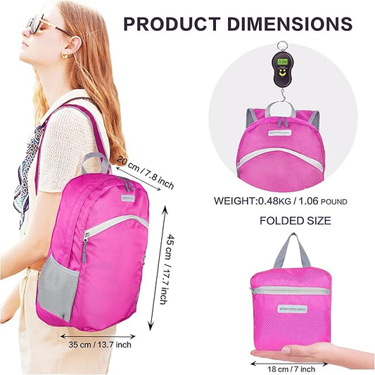 35L Foldable Waterproof Backpack For Outdoor Sports Travel Inside Wet Clothes Compartment Packable For Multiple