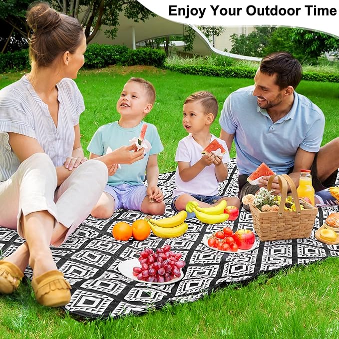 ICOSY Picnic Blankets Beach Blanket, Waterproof Outdoor Blanket Sandproof Picnic Camping Mat Camping Essentials 78" x 59"