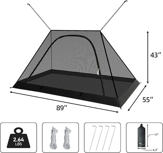 Mosquito Net with protable Bag, Ultralight No-See-Um Breathable Mesh Screen Tent with Waterproof Floor, Compact for Outdoors Camping, Backpacking and traveling,Fits Sleeping Bags, Tent,canopy