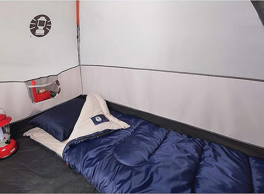 Coleman Brazos 20/30°F Adult Cool-Weather Sleeping Bag with No-Snag Zipper & Stuff Sack, Machine Washable