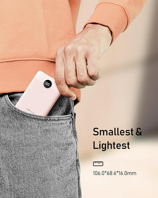 VEEKTOMX Mini Power Bank 10000mAh, 22.5W Fast Charging Small Portable Charger with PD 3.0 & QC 3.0, USB C Slim Lightweight iPhone Charger, Dual Output Compatible with iPhone Samsung, Travel Must Haves