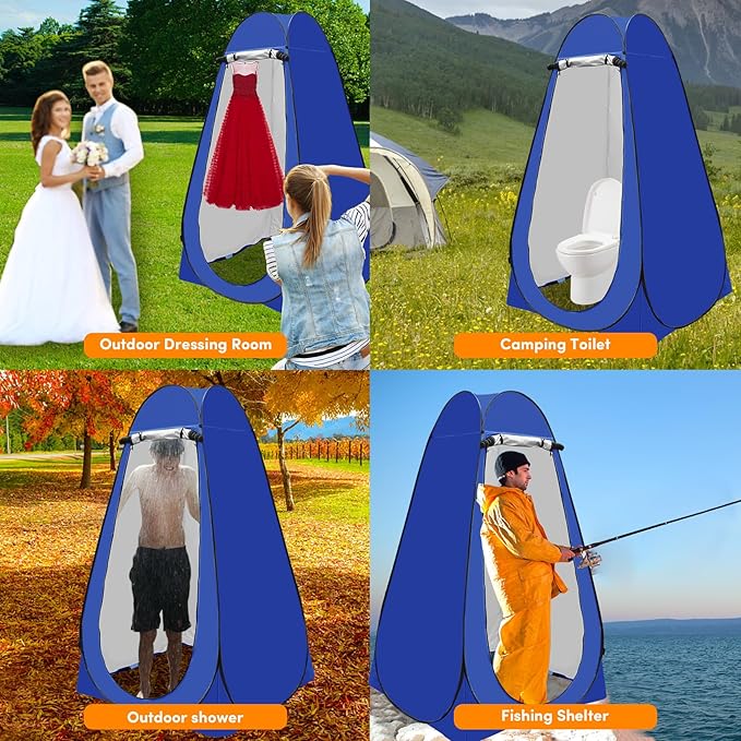 Pop Up Privacy Tent Shower Tent Changing Tent Portable Outdoor Camping Bathroom Toilet Tent Changing Dressing Room Privacy Shelters Room for Hiking and Beach Sun Shelter Picnic Fishing- Waterproof