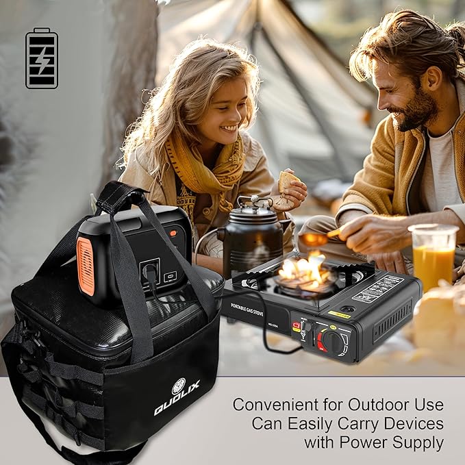 Portable Waterproof Fireproof Camping Storage Bag, Grill Carry Bag, Cookware Organizer, Outdoor Case for Camping, Tailgating, Grilling, Bag Only