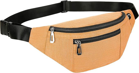Fanny Pack for Men & Women, Fashion Waterproof Waist Packs with Adjustable Belt, Casual Bag Bum Bags for Travel Sports Running.