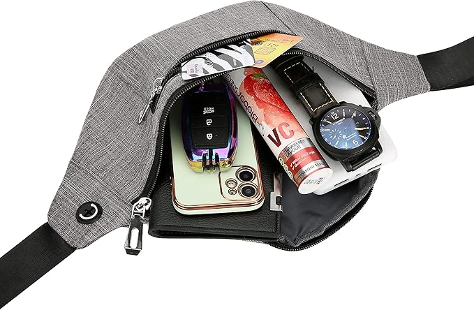 Fanny Pack for Men & Women, Fashion Waterproof Waist Packs with Adjustable Belt, Casual Bag Bum Bags for Travel Sports Running.