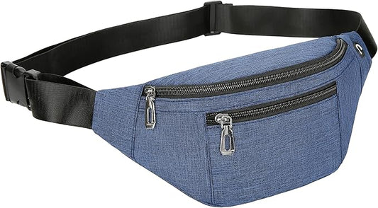 Fanny Pack for Men & Women, Fashion Waterproof Waist Packs with Adjustable Belt, Casual Bag Bum Bags for Travel Sports Running.