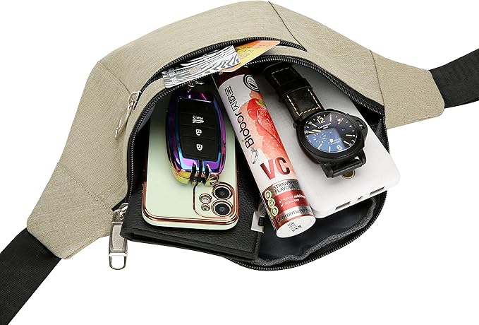 Fanny Pack for Men & Women, Fashion Waterproof Waist Packs with Adjustable Belt, Casual Bag Bum Bags for Travel Sports Running.