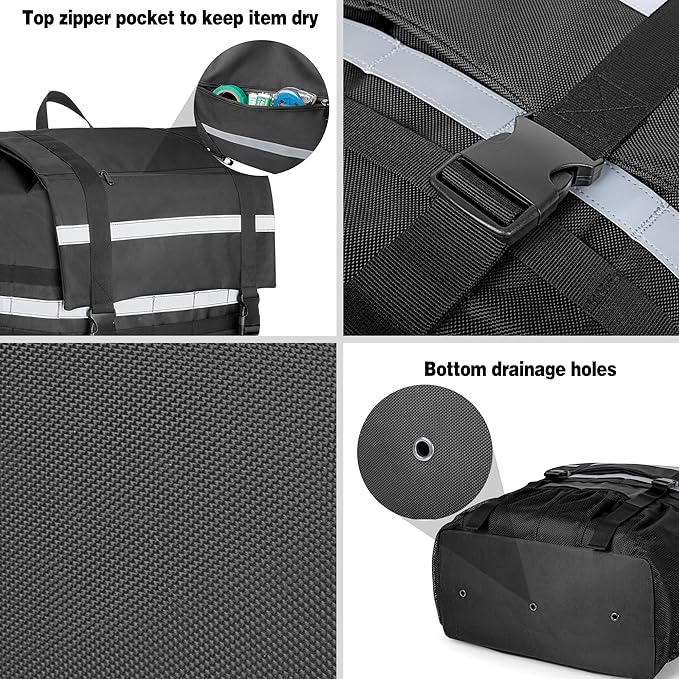 Spare Tire Trash Bag with a Car Trash Can, Tailgate Trash Bag for Truck, SUV or Car, Fits Tire up to 40”, Black