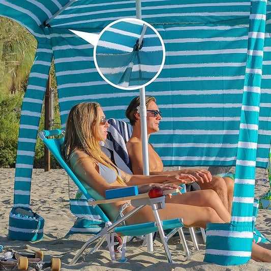 AMMSUN Beach Cabana Sidewall, Additional Privacy Sunwall for AMMSUN 6.2'×6.2' Beach Cabana, Easy Set Up and Take Down