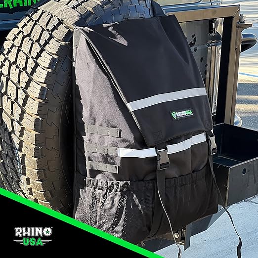 Rhino USA Spare Tire Trash Bag - Ultimate Car Storage Solution For Overlanding Accesories, Firewood, Water, Camping Essentials and More!