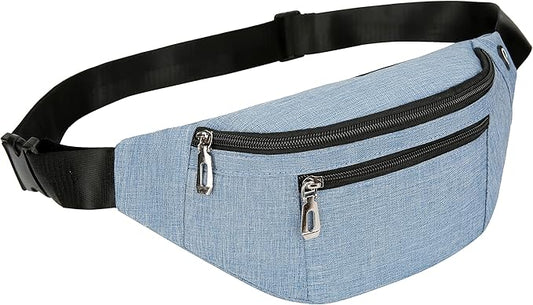 Fanny Pack for Men & Women, Fashion Waterproof Waist Packs with Adjustable Belt, Casual Bag Bum Bags for Travel Sports Running.