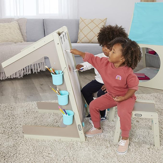 Little Tikes 2-in-1 Easel and Table, Children and Kids Activity Art Studio for Boys, Girls Ages 3-8 Year