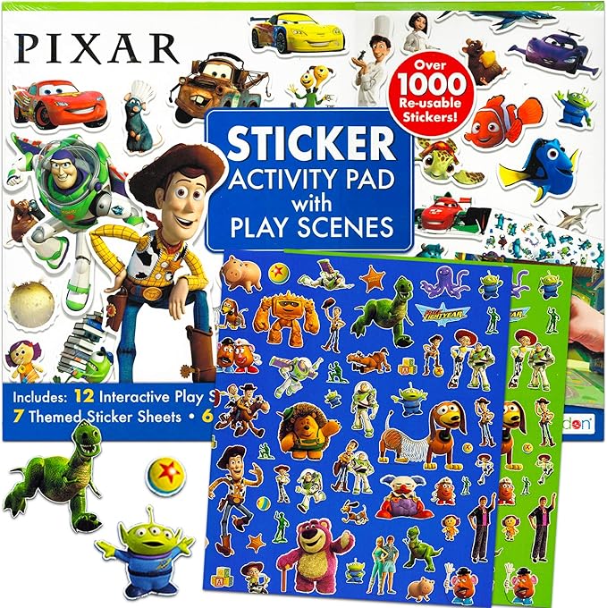 Disney Pixar Ultimate Sticker Activity Pad ~ Over 1000 Pixar Stickers Featuring Cars, Finding Nemo, Toy Story, Monsters Inc. and More!