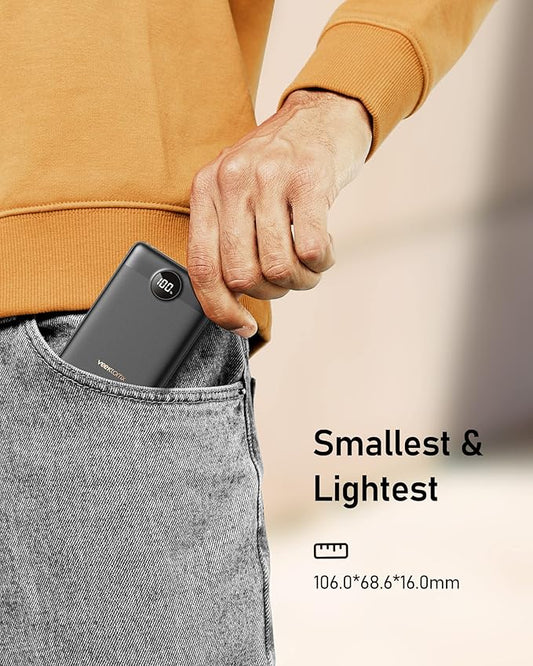 VEEKTOMX Mini Power Bank 10000mAh, 22.5W Fast Charging Small Portable Charger with PD 3.0 & QC 3.0,USB C Slim Compact iPhone Charger, Dual Output Compatible with iPhone, Samsung,Travel Must Haves