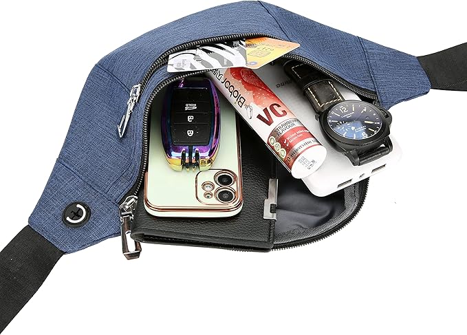 Fanny Pack for Men & Women, Fashion Waterproof Waist Packs with Adjustable Belt, Casual Bag Bum Bags for Travel Sports Running.