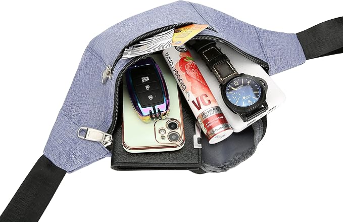 Fanny Pack for Men & Women, Fashion Waterproof Waist Packs with Adjustable Belt, Casual Bag Bum Bags for Travel Sports Running.