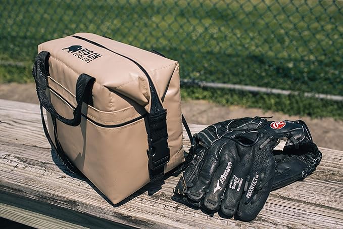 Bison Coolers Softpak Series, Made in USA, Soft Cooler Bag Insulated Leak Proof for Beach, Travel, Camping, Picnic, Car, Trips, 24+ Hour Ice Retention