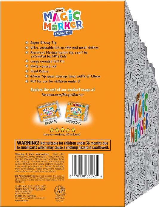 BIC Child's First Magic Marker, Assorted Colors, 96-Count