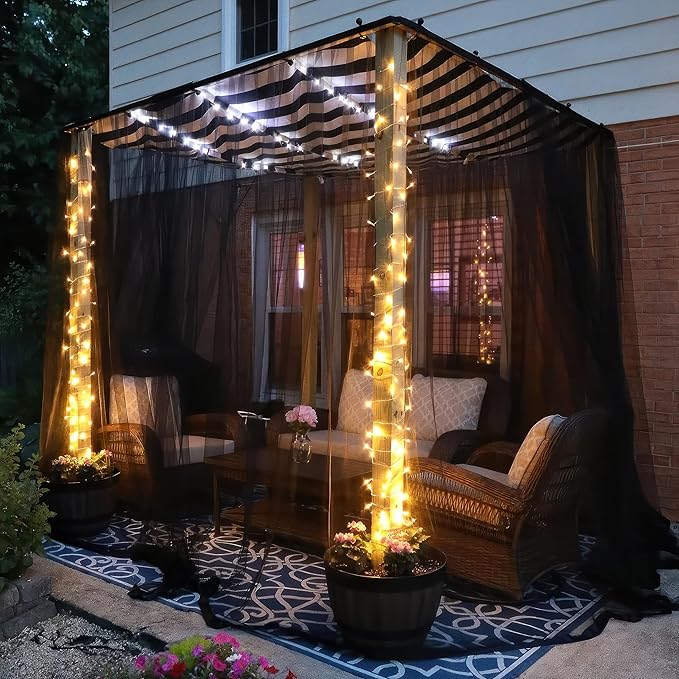 Black DIY Mosquito Net Fabric | 10x10 FT Netting 2 Pack | Insect Cover for Garden, Patio, Outdoor & Windows | Multiple Sizes in Black, White & Green | Raised Bed Screen Mesh Barrier