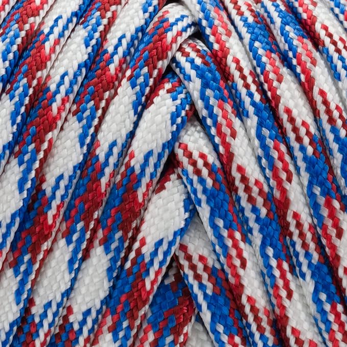 TOUGH-GRID Premium Patriot Paracord 550 lbs Made in USA Outdoor Survival Nylon Rope Tactical Heavy Duty Strands Parachute Cord Used by US Military Type III Mil-Spec