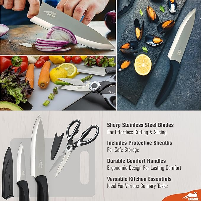 BOMKI Grilling and Camping Cooking Utensils Set for The Outdoors BBQ - Camping Utensil Set Camping Kitchen Set Cookware Accessories Camping Essentials Camping Stuff Camp Cooking Set (Black Pro)