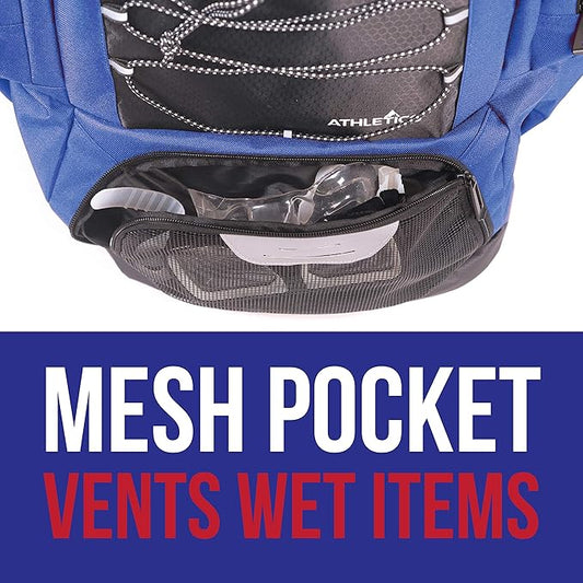 Athletico Swim Backpack - Swim Bag With Wet & Dry Compartments for Swimming, Beach, Camping - Pool Bags With Laptop Sleeve