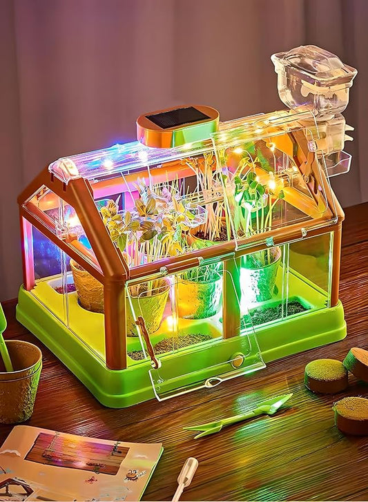 Terrarium kit for Kids,Kids Plant Growing Kit,Science STEM Toy & Craft Growing Kits for Ages 4-8 Birthday Easter Gifts for Boy, Girls 4, 5, 6, 7, 8, Year Old - Gardening Set Toys