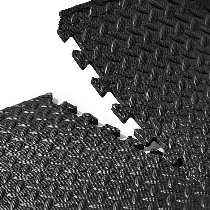 Sunny Health & Fitness Tri-Folding & Puzzle Exercise Mats – Extra Thick, Durable, Non-Slip, Water-Resistant Cushioning for Home Gym, Yoga, MMA, Gymnastics, Cardio, and Core Workouts