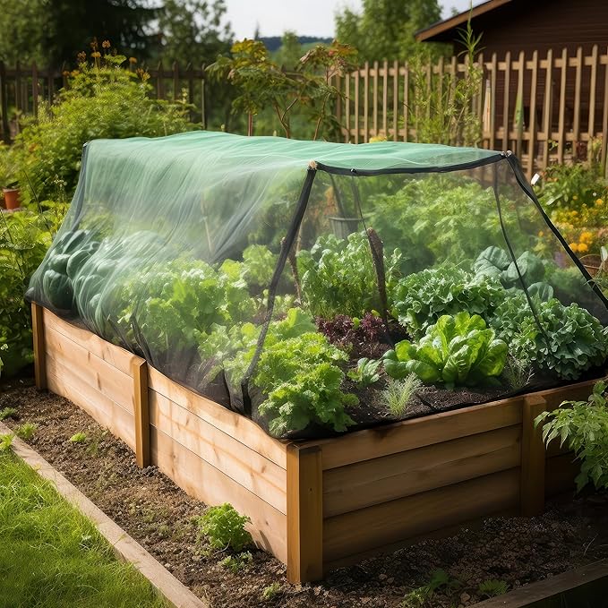 Green DIY Mosquito Net Fabric | 10x20 FT Netting 2 Pack | Insect Cover for Garden, Patio, Outdoor & Windows | Multiple Sizes in Black, White & Green | Raised Bed Screen Mesh Barrier