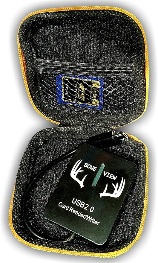 BoneView Protective Storage Case, Pocket Size Weather Resistant Shell and Zipper to Safely Store Your Deer Hunting and Scouting Accessories (Orange)