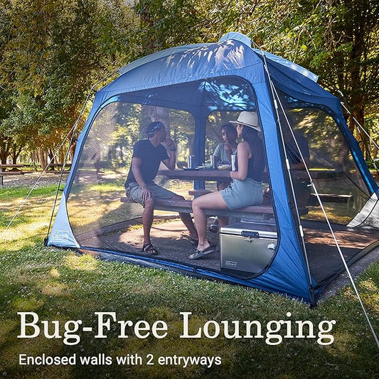 Coleman Skyshade Screen Dome Canopy Tent, 8x8/10x10ft Portable Screen Shelter with Easy Setup for Bug-Free Lounging, Great for Beach, Yard, Picnic, Park, Camping, & More