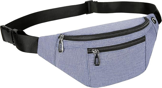 Fanny Pack for Men & Women, Fashion Waterproof Waist Packs with Adjustable Belt, Casual Bag Bum Bags for Travel Sports Running.