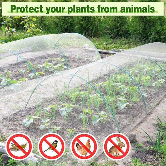 Stronger Garden Mesh Netting - 10 x 20 ft PPT Nano Bird Net Barrier, Mosquito Netting Screen for Outdoor Plants Vegetables Patios Balconies Terraces, Shading Rate 20% (White)