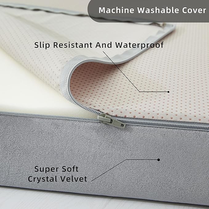 Sleeping Mats for Adults,Memory Foam Camping Folding Pad,Floor Trifold Mattress,Machine Washable Cover,Guest Bed