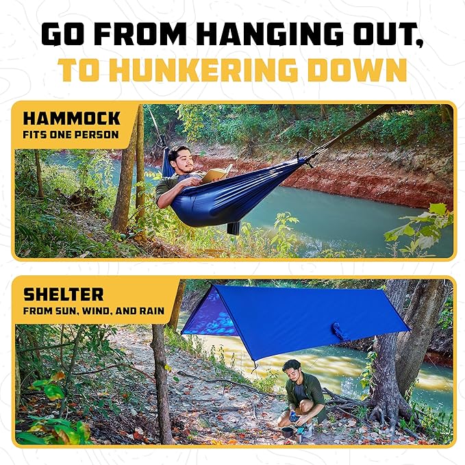 Wise Owl Outfitters Hammock for Camping Hammocks Gear for The Outdoors Backpacking Survival or Travel - Portable Lightweight Parachute Nylon - Up to 500lbs
