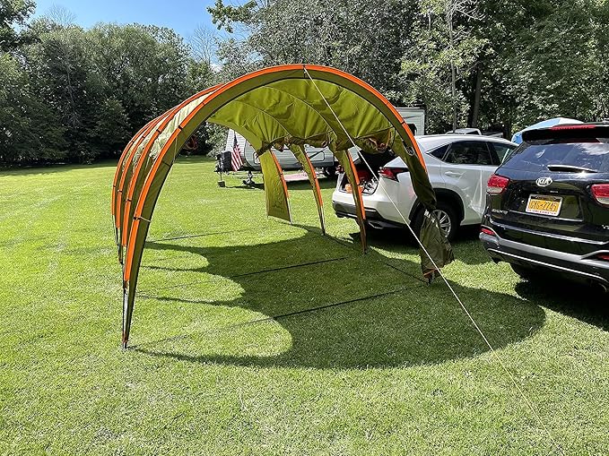 Car Canopy Tent Large Camping Shade for 8-10 Person Family Tent Picnic, BBQ, Friends Gathering Waterproof Windproof Lightweight Easy Setup 15 * 10 FT