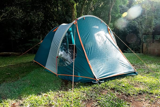 NTK Indy GT 4/6/8 Person Outdoor Tent for Camping | Extended Front & Canopy | 100% Waterproof Dome & Breathable Mesh | 3 Season Easy Setup Tent