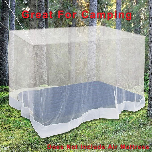 Premium Mosquito Net for Double Bed, crib, hammock or camping by Alpine Grand, Full hanging kit with extra-long strings and 8 hooks, Free Carry Bag
