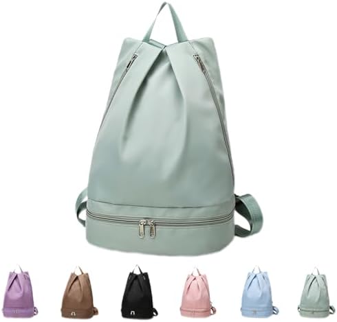 Swimming Bag Dry Wet Separation Female Sports Fitness Bag Waterproof Travel Storage Bag Yoga Bag Travel Backpack (green)