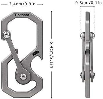 Titanium Keychain, Multifunctional Carabiner Clip Key chain Heavy Duty Car Key Organizer with Bottle Opener